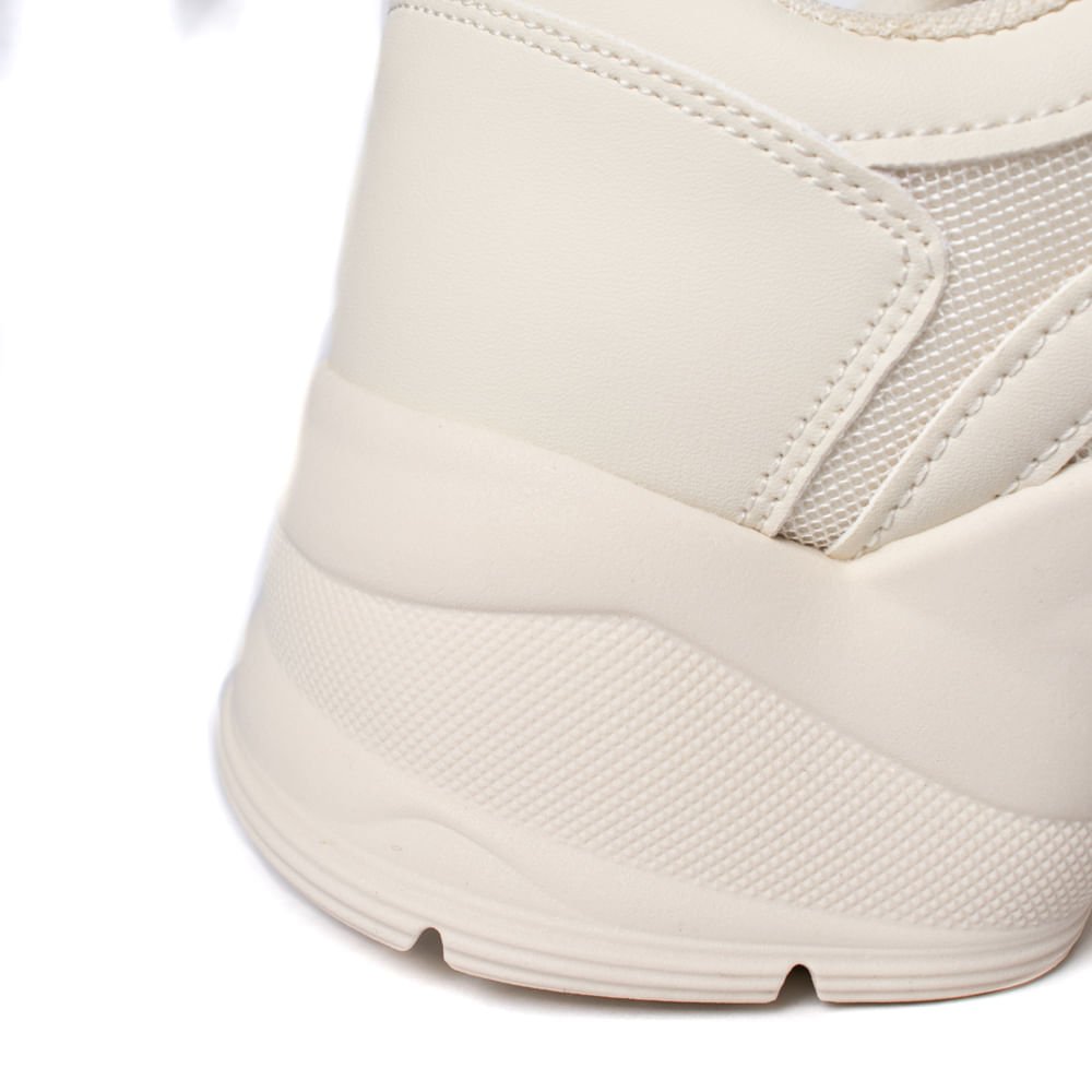 Tênis Feminino Ramarim Napa Recortes Chunky Off White Off White 5