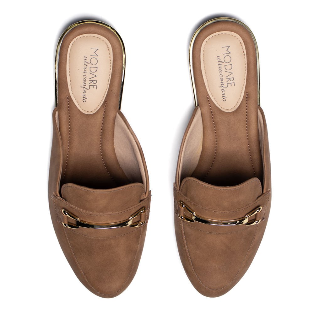 Mule Feminino Modare Napa Veluna Conforto Marrom Claro Marrom 4
