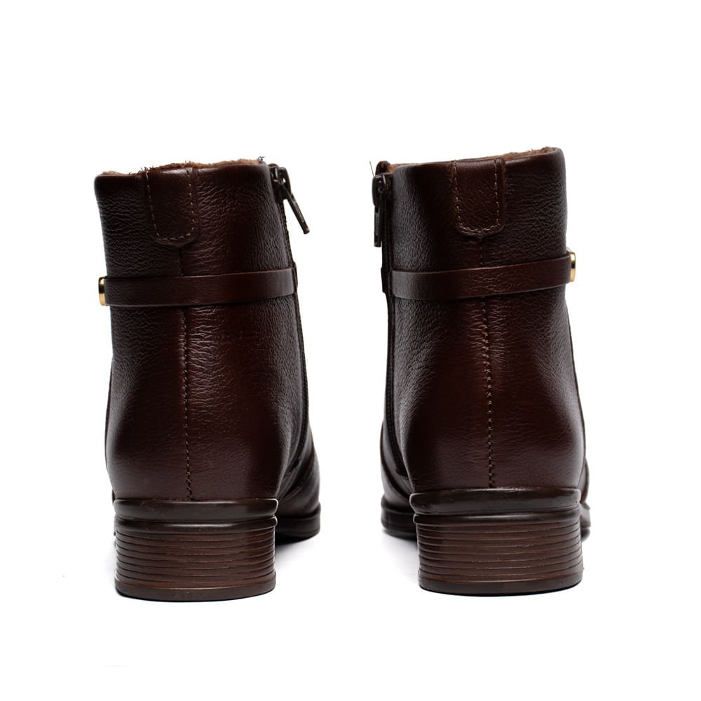 Bota Feminina Pegada Frontier Couro Marrom Pinhão Marrom 3