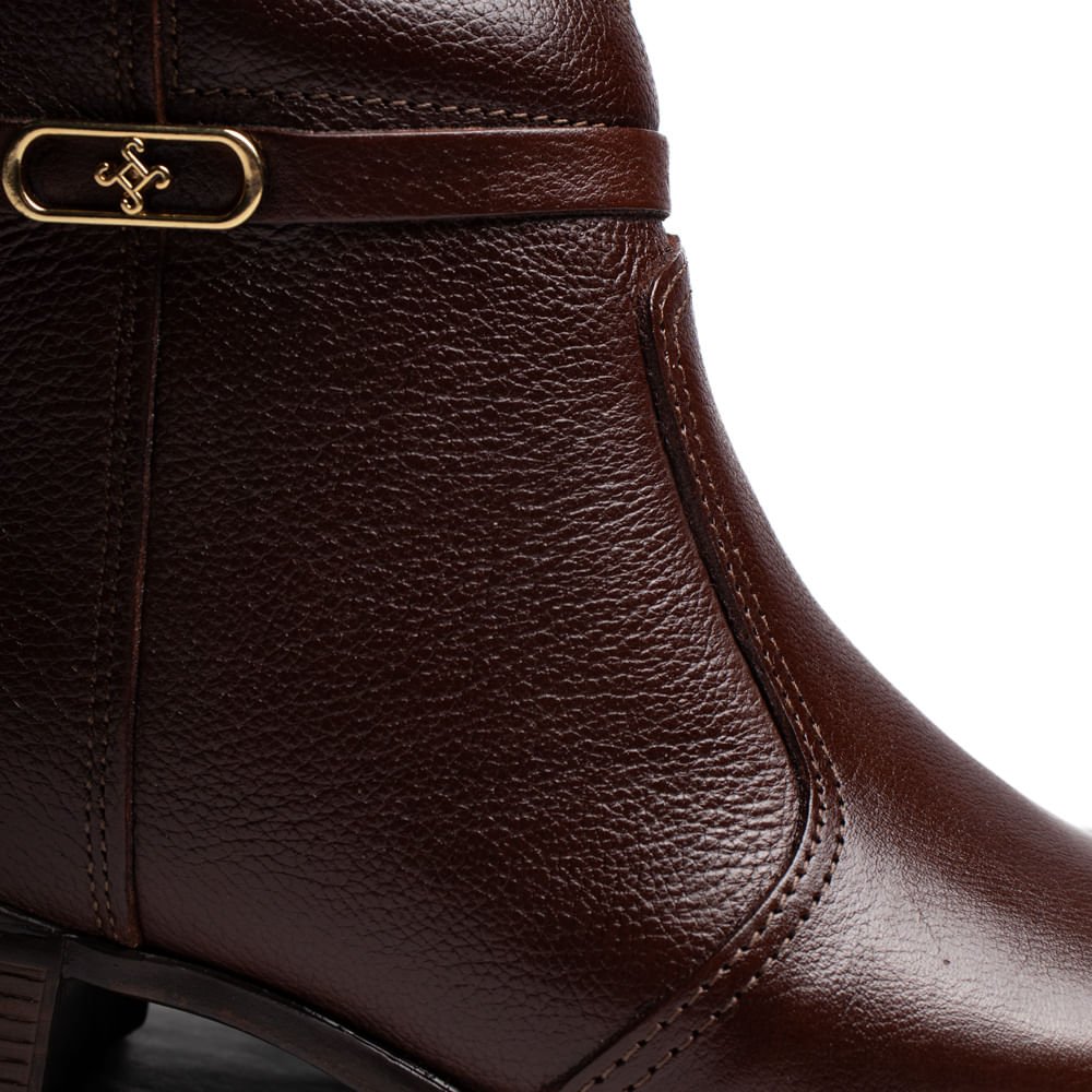 Bota Feminina Pegada Frontier Couro Marrom Pinhão Marrom 6