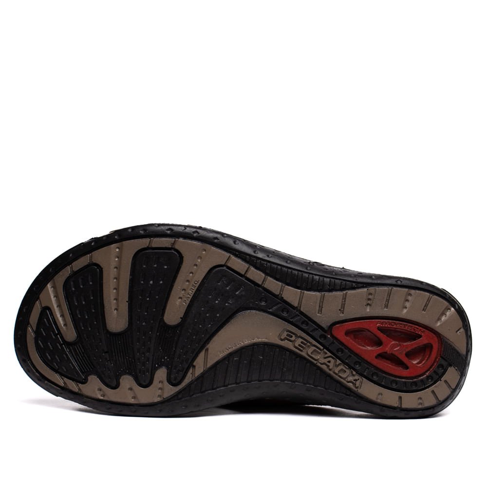 Chinelo Slide Masculino Pegada Anilina Couro Marrom Marrom 3