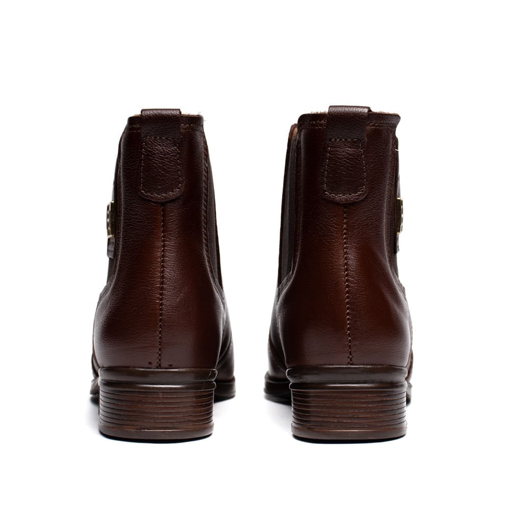 Bota Feminina Pegada Frontier Couro Marrom Pinhão Marrom 3