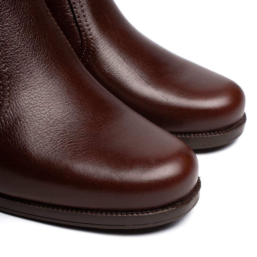 Bota Feminina Pegada Frontier Couro Marrom Pinhão Marrom 5