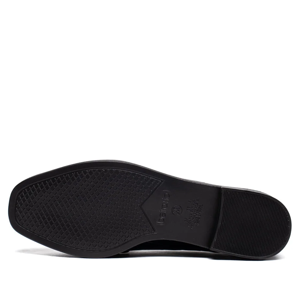 Mocassim Feminino Beira Rio Napa Croco Preto Preto 2