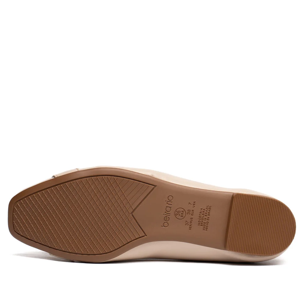 Sapatilha Feminina Beira Rio Napa Turim Bege/Dourado Bege 2