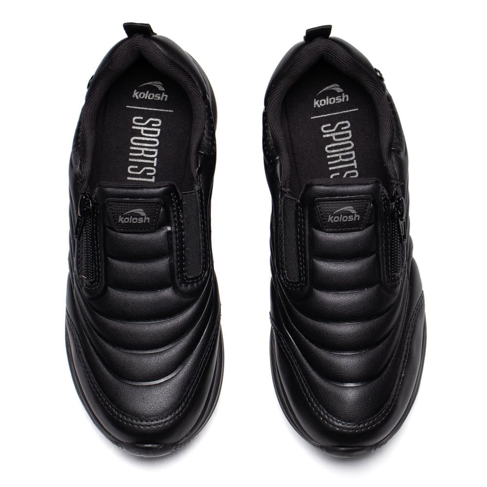 Tênis Feminino Kolosh EVAFit Calce Fácil Preto Preto 4