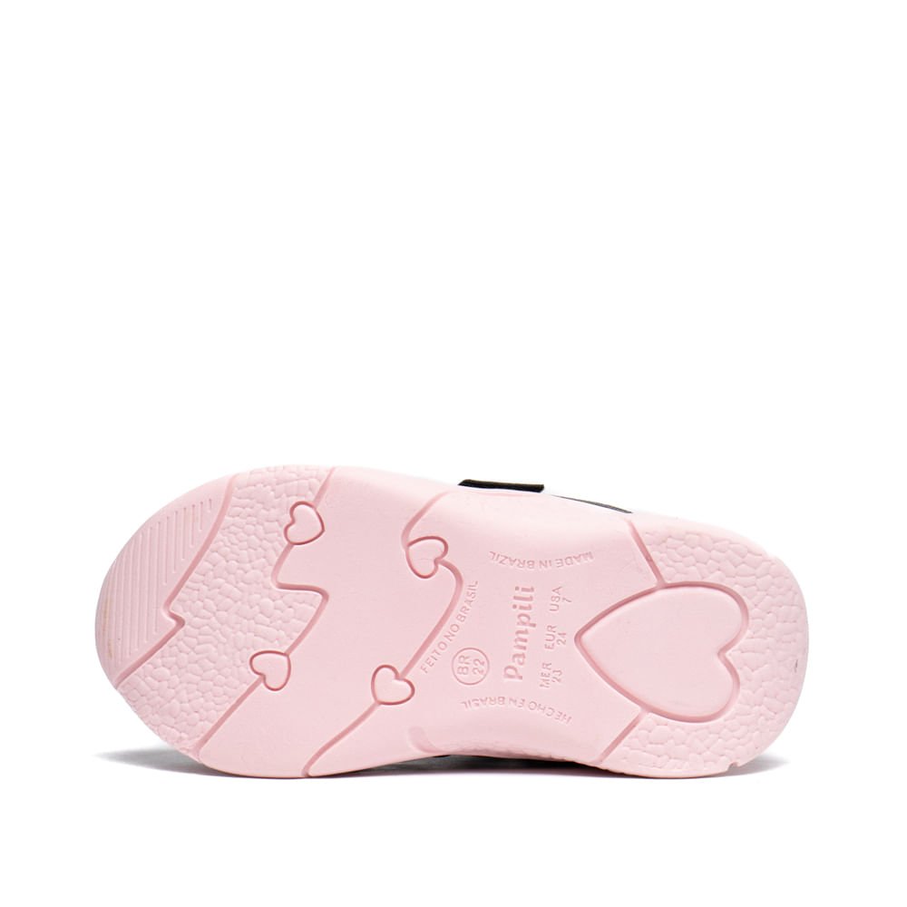 Tênis Infantil Pampili Escolar Preto/Rosa Preto/Rosa 2