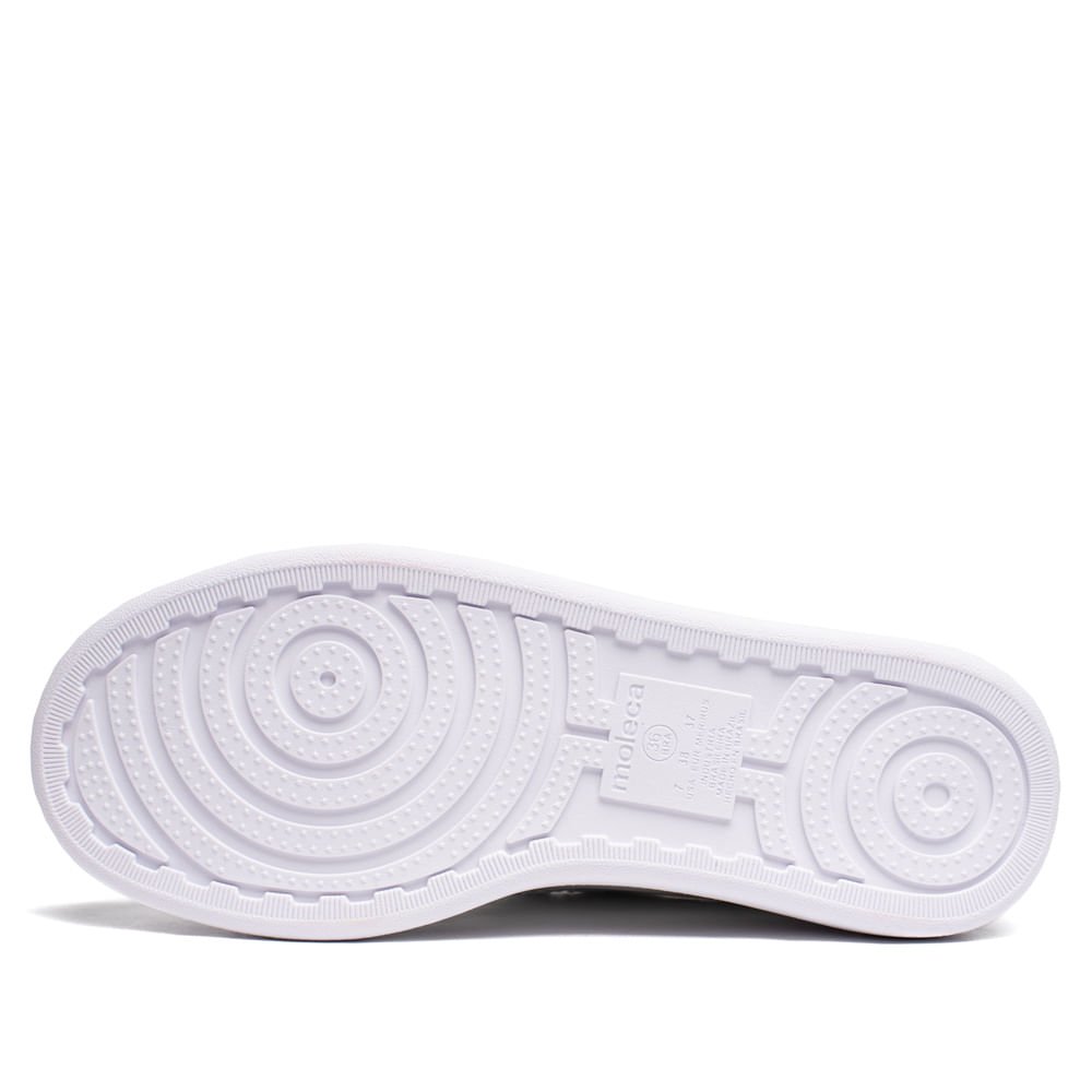 Tênis Feminino Moleca Urbano Napa Turim Branco/Bege Branco 2