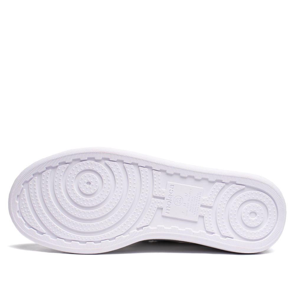 Tênis Feminino Moleca Urbano Napa Turim Branco/Bege Branco 2