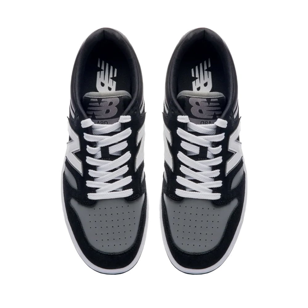 Tênis Masculino New Balance 480L Preto/Cinza Preto/Cinza 4