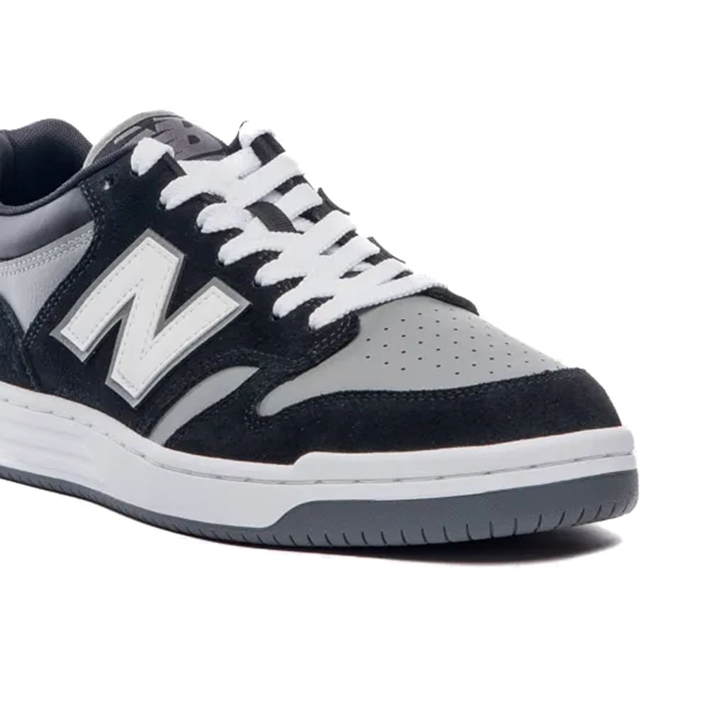 Tênis Masculino New Balance 480L Preto/Cinza Preto/Cinza 5
