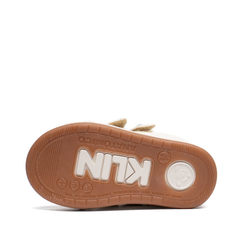 Tênis Infantil Klin Flyer Baby Tiras Aderentes Off White Off White 2