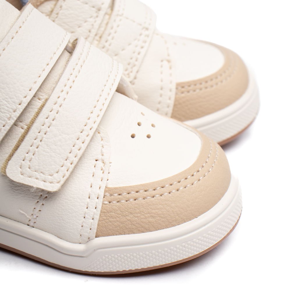 Tênis Infantil Klin Flyer Baby Tiras Aderentes Off White Off White 5