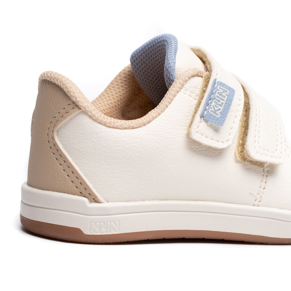 Tênis Infantil Klin Flyer Baby Tiras Aderentes Off White Off White 7