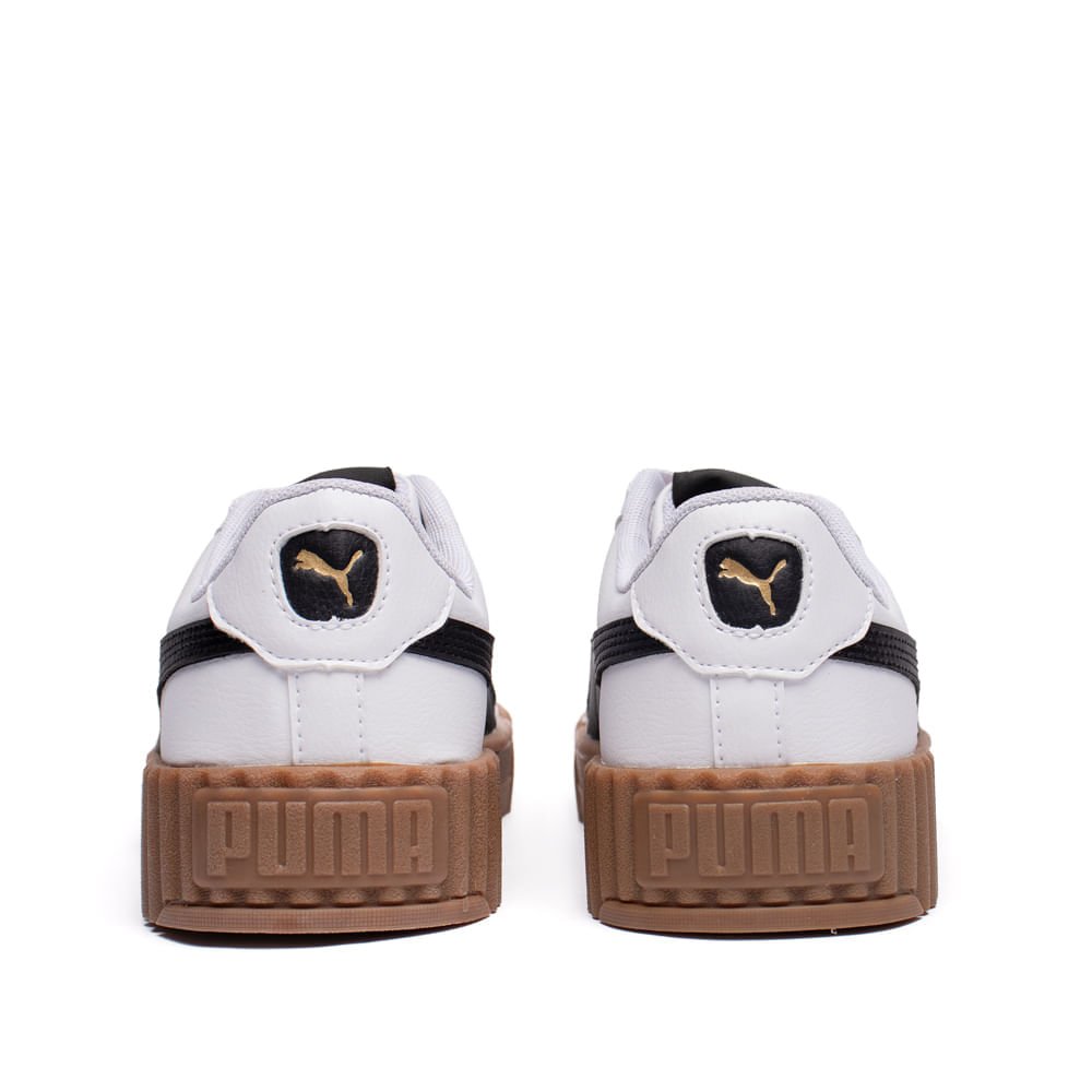 Tênis Feminino Puma Carina Casual Branco/Marrom Branco 3