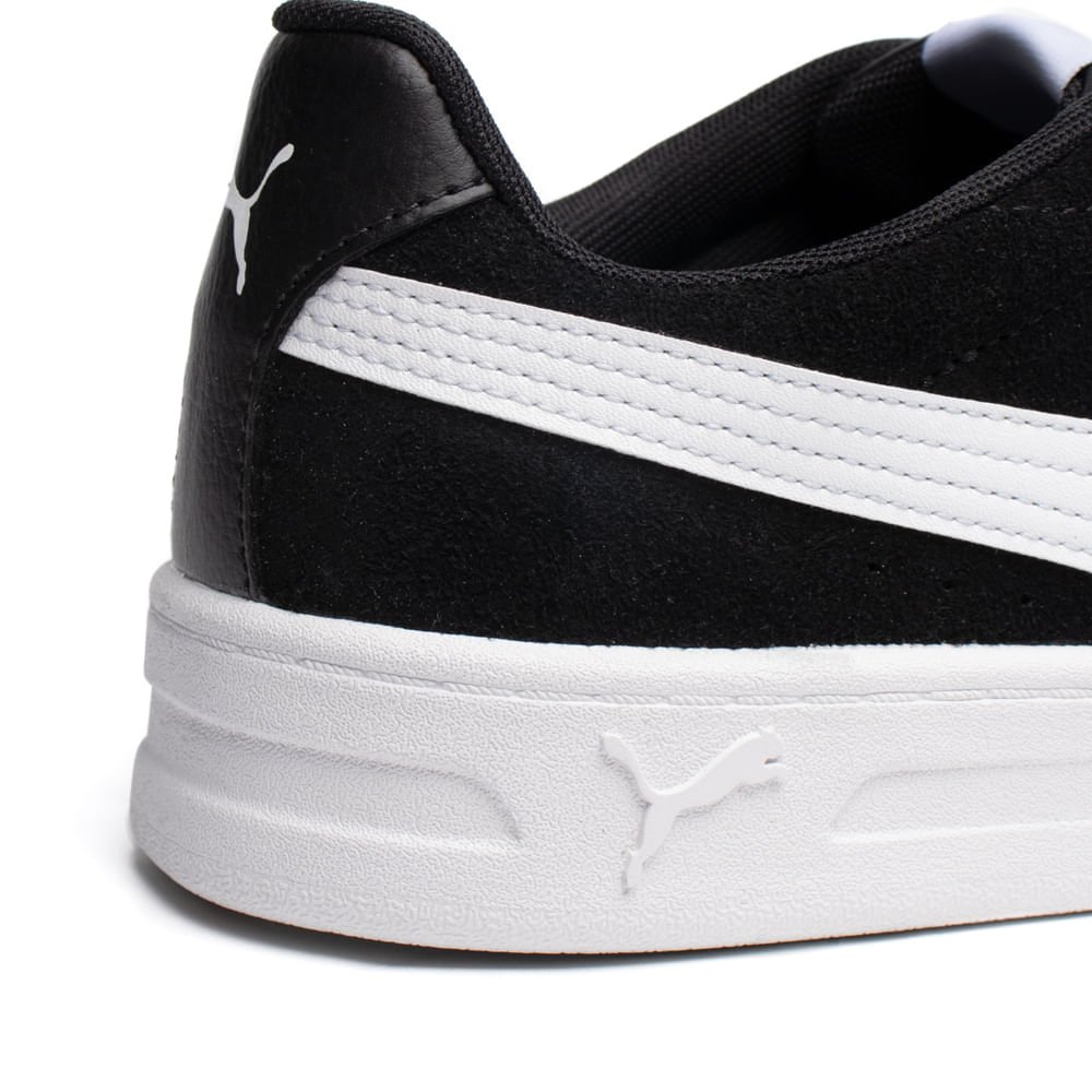 Tênis Masculino Puma Court Classic Clean Preto/Branco Preto/Branco 6
