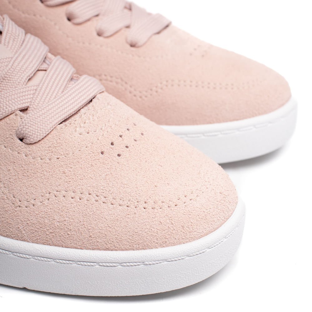 Tênis Feminino Court Lally Suede Rosa Claro Rosa 5