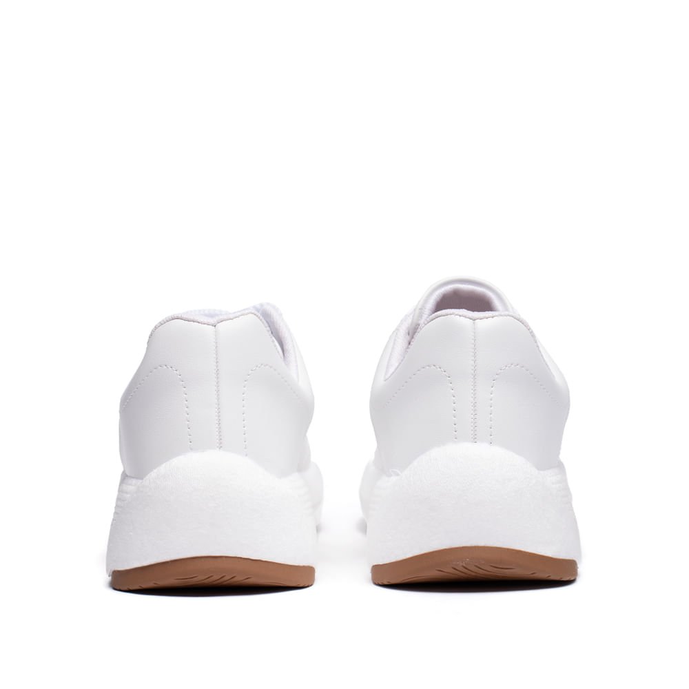 Tênis Feminino Beira Rio Napa Turim Branco/Dourado Branco 3