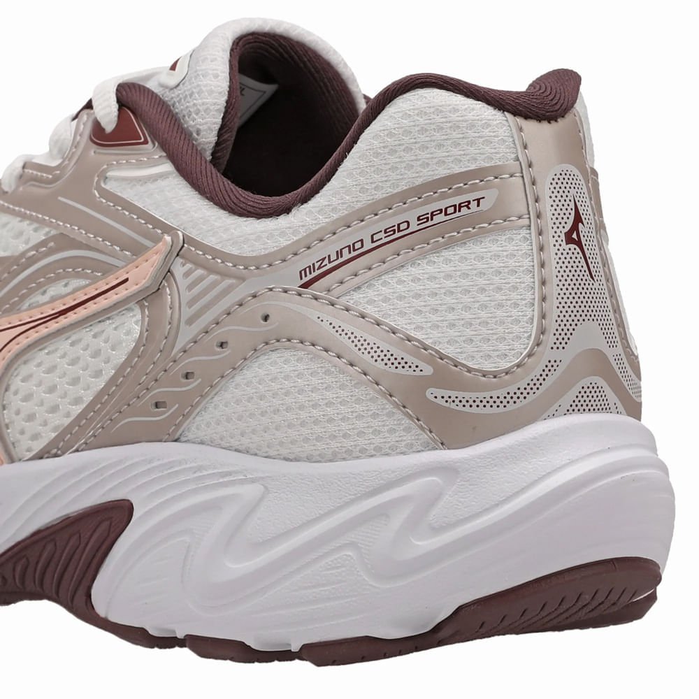 Tênis Feminino Mizuno CSD Sport Softier Foam Branco/Bege Bege 6