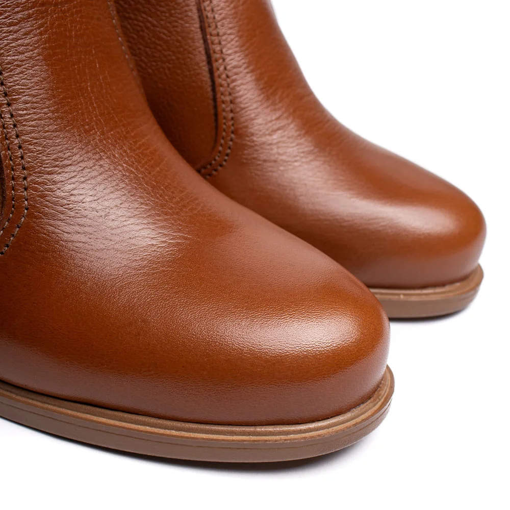 Bota Feminina Pegada Nature Couro Marrom Marrom 5
