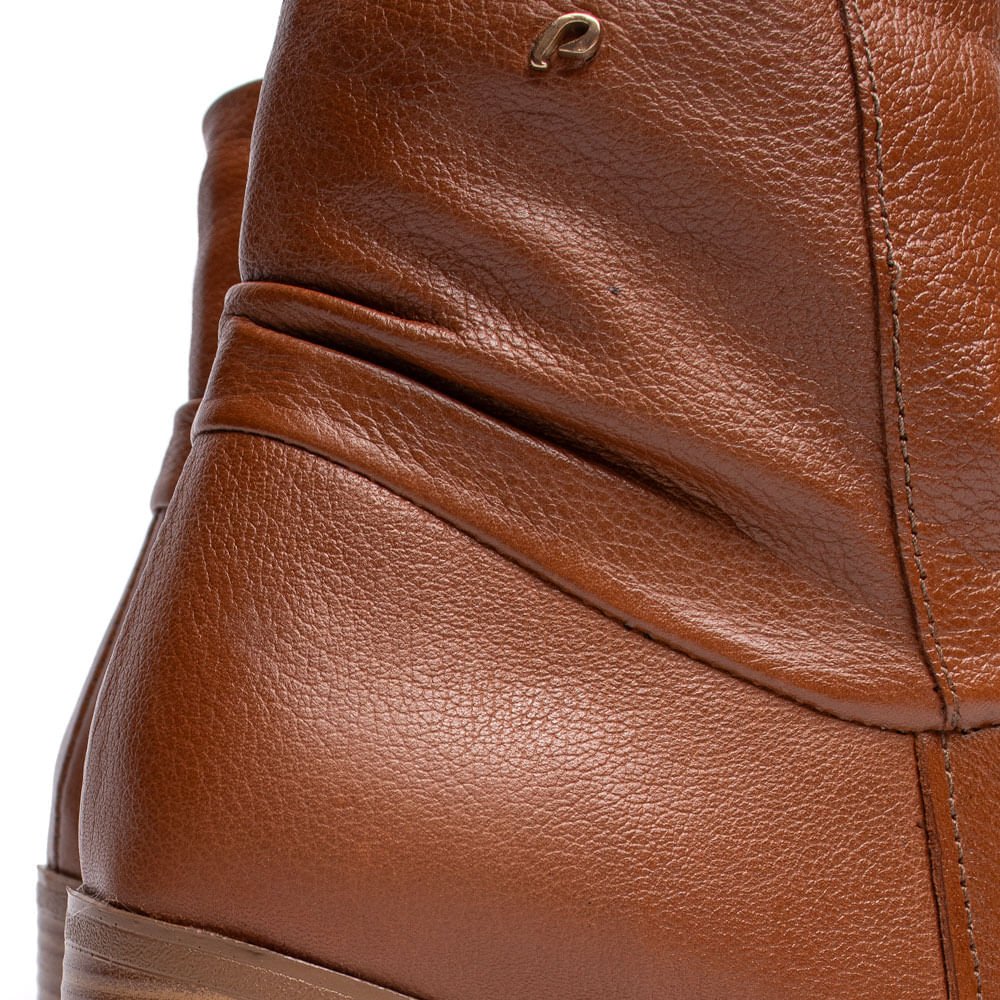 Bota Feminina Pegada Nature Couro Marrom Marrom 6