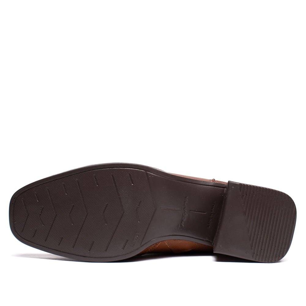 Bota Feminina Pegada Cano Curto Couro Marrom Marrom 2