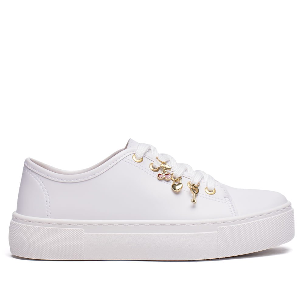 Tênis Feminino Moleca Napa Sardenha Branco