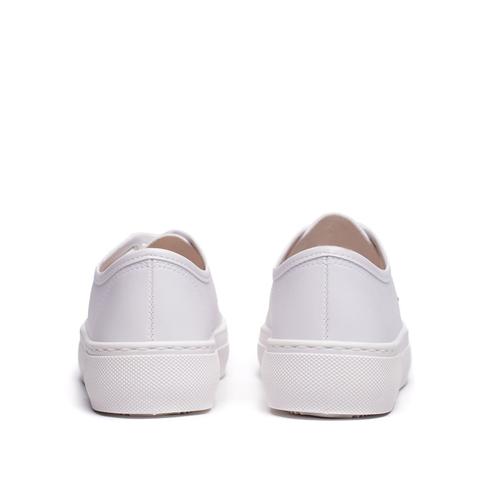 Tênis Feminino Moleca Napa Sardenha Branco Branco 3