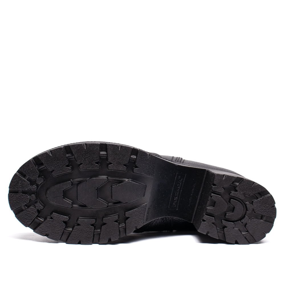 Bota Feminina Pegada Salto Bloco Elástico Preto Preto 2