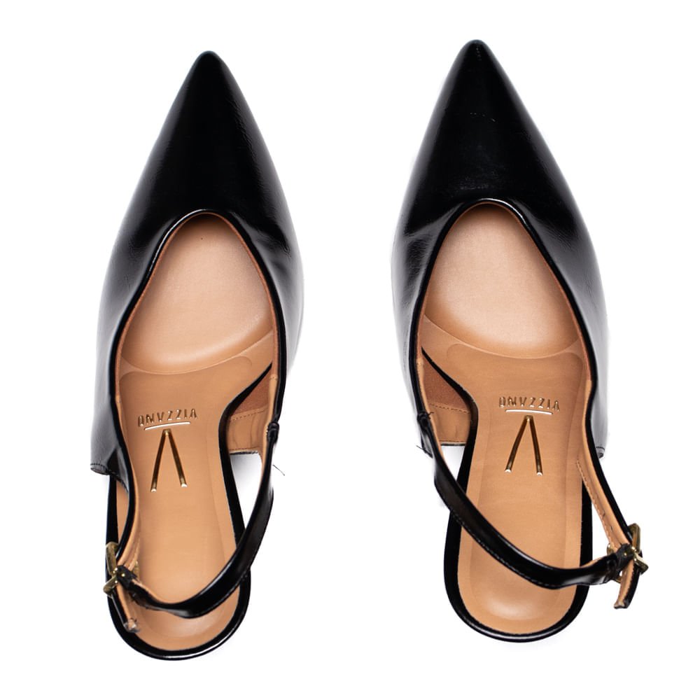 Sapato Scarpin Feminino Vizzano Napa Salto Fino Preto Preto 4