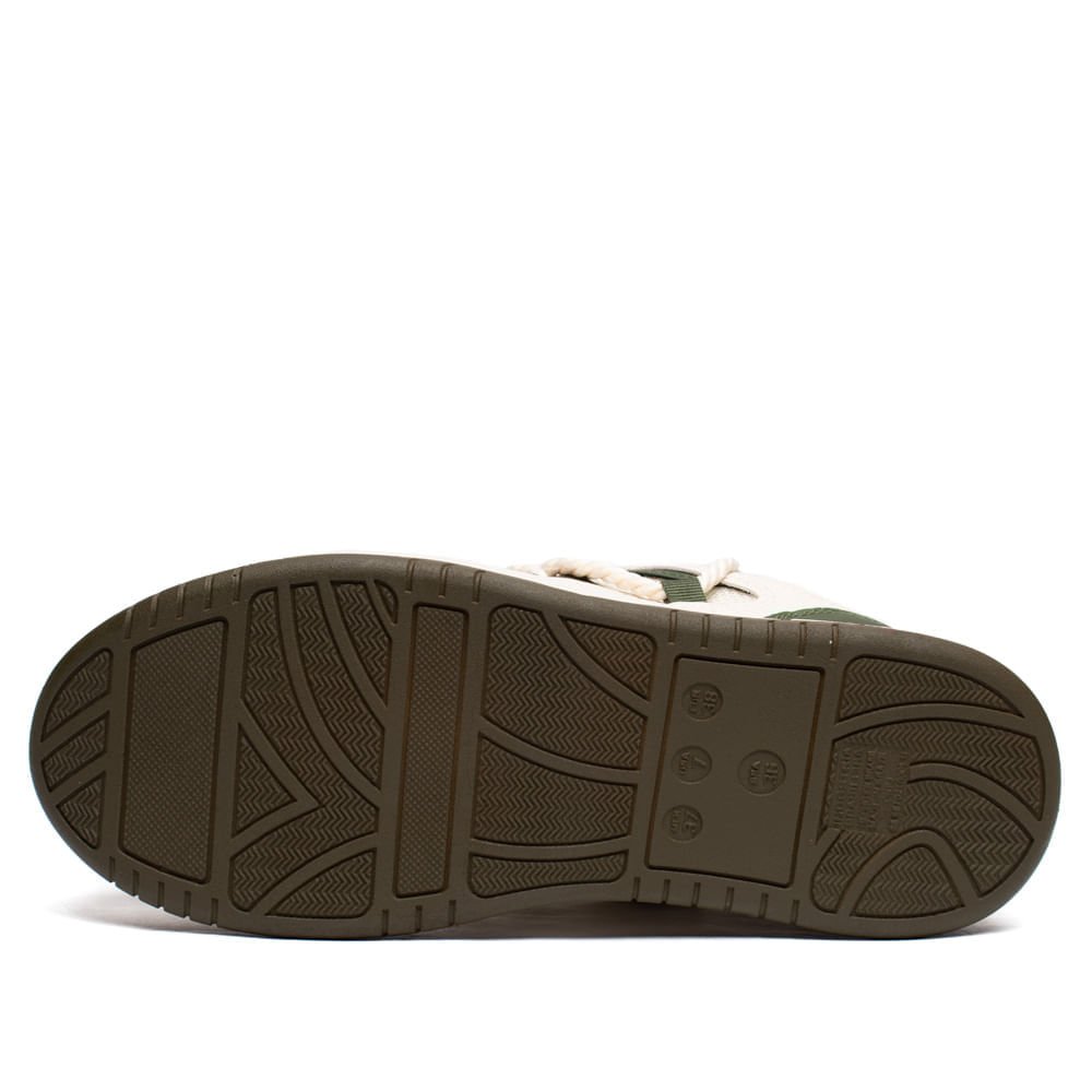 Tênis Feminino Via Marte Cadarço Duplo Off White/Verde Off White 2