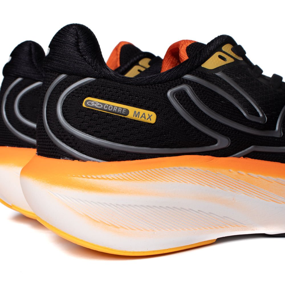 Tênis Masculino Olympikus Corre Max 365 Preto/Laranja Preto/Laranja 6