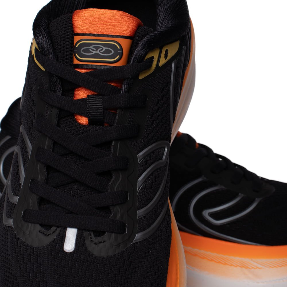 Tênis Masculino Olympikus Corre Max 365 Preto/Laranja Preto/Laranja 7