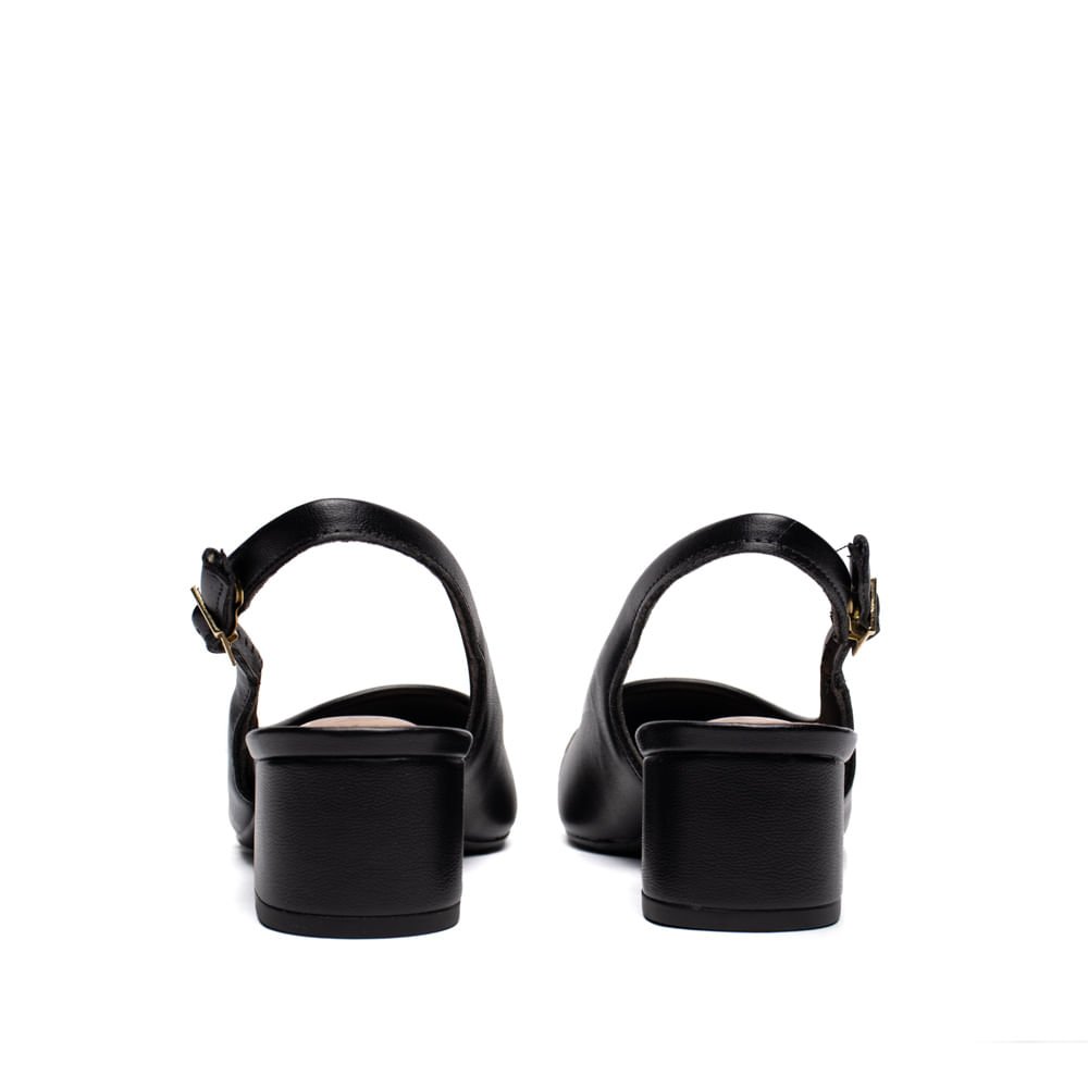 Sapato Feminino Beira Rio Bico Fino Napa Turim Preto Preto 3