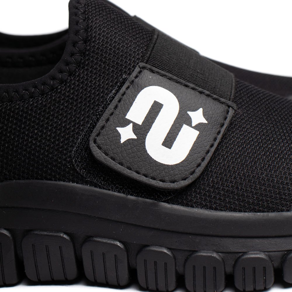 Tênis Infantil Novopé Soft Sport Calce Fácil Preto/Branco Preto 6