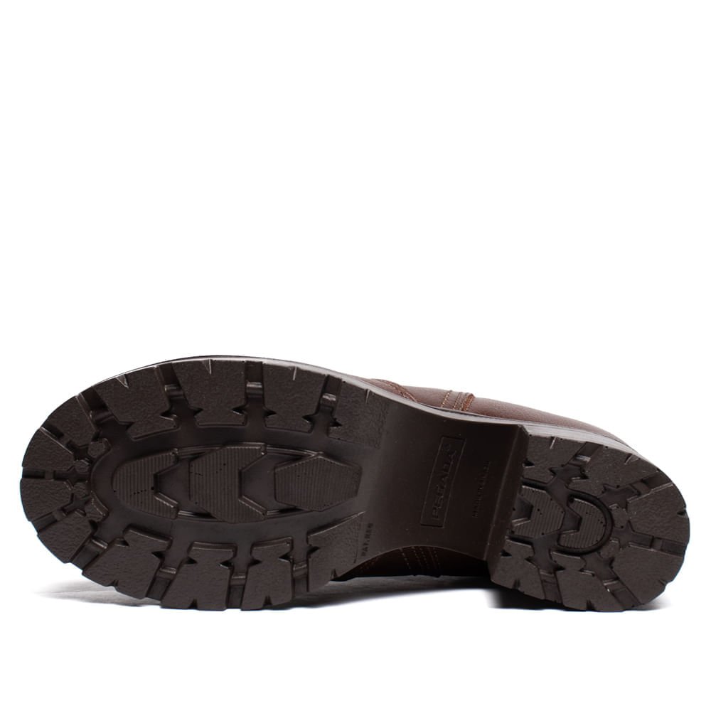 Bota Feminina Pegada Salto Bloco Elástico Marrom Marrom 2