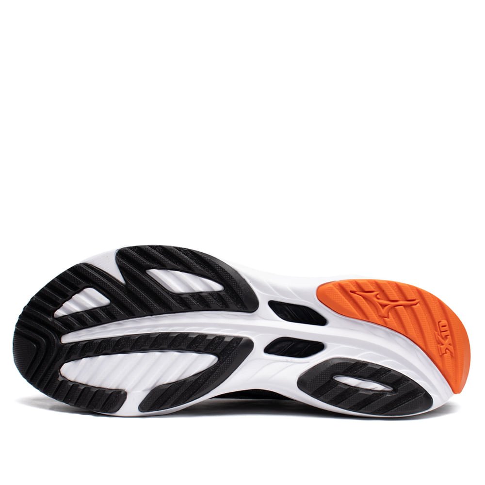 Tênis Masculino Mizuno Wave Stratos 3 Enerzy Preto/Laranja Preto 2