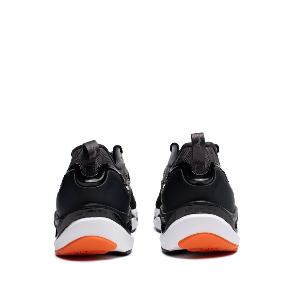 Tênis Masculino Mizuno Wave Stratos 3 Enerzy Preto/Laranja Preto 3