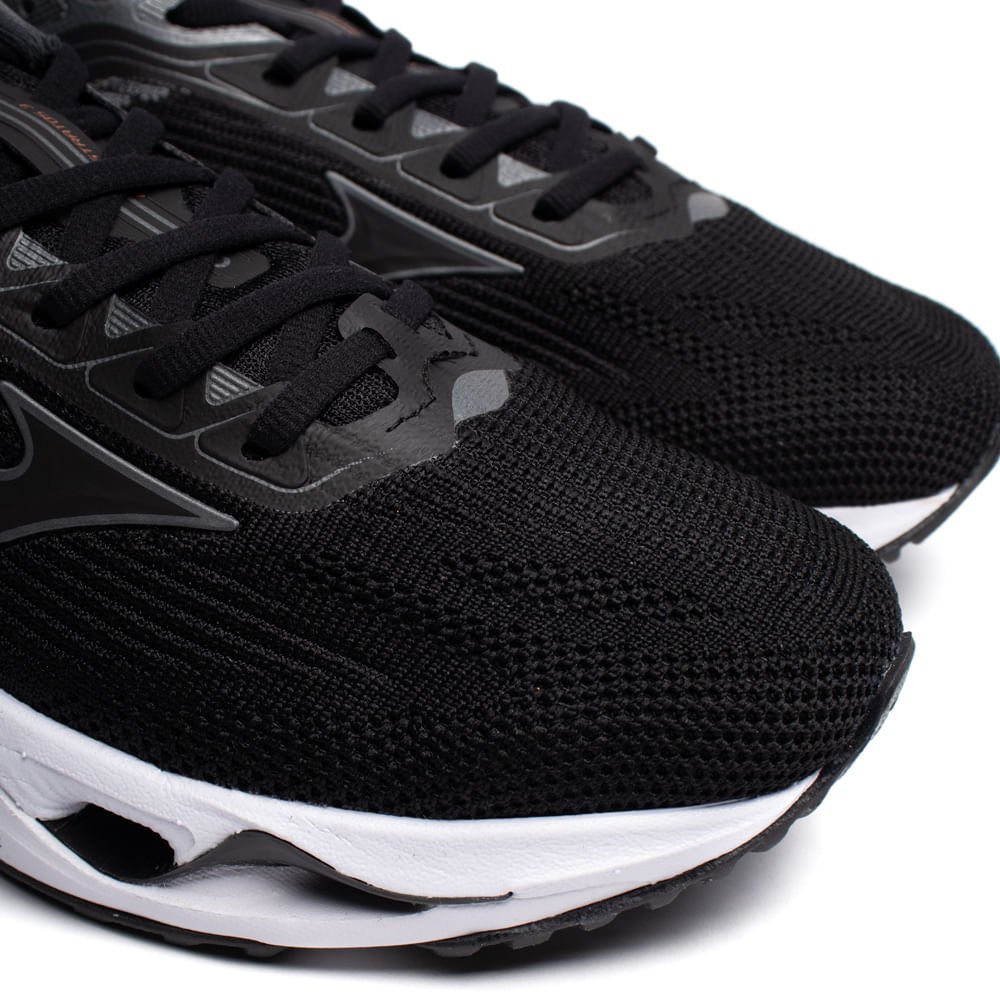 Tênis Masculino Mizuno Wave Stratos 3 Enerzy Preto/Laranja Preto 5