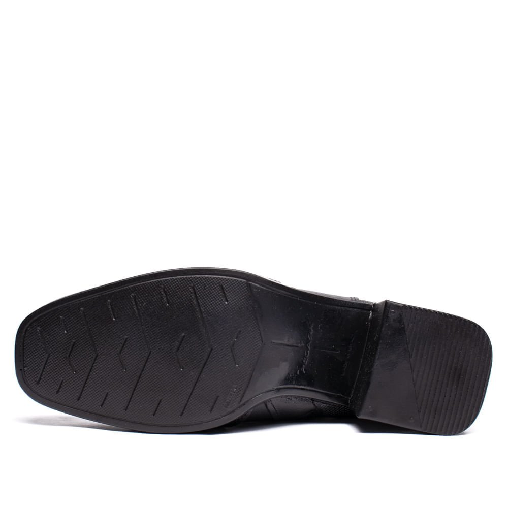 Bota Feminina Pegada Cano Curto Couro Preto Preto 2