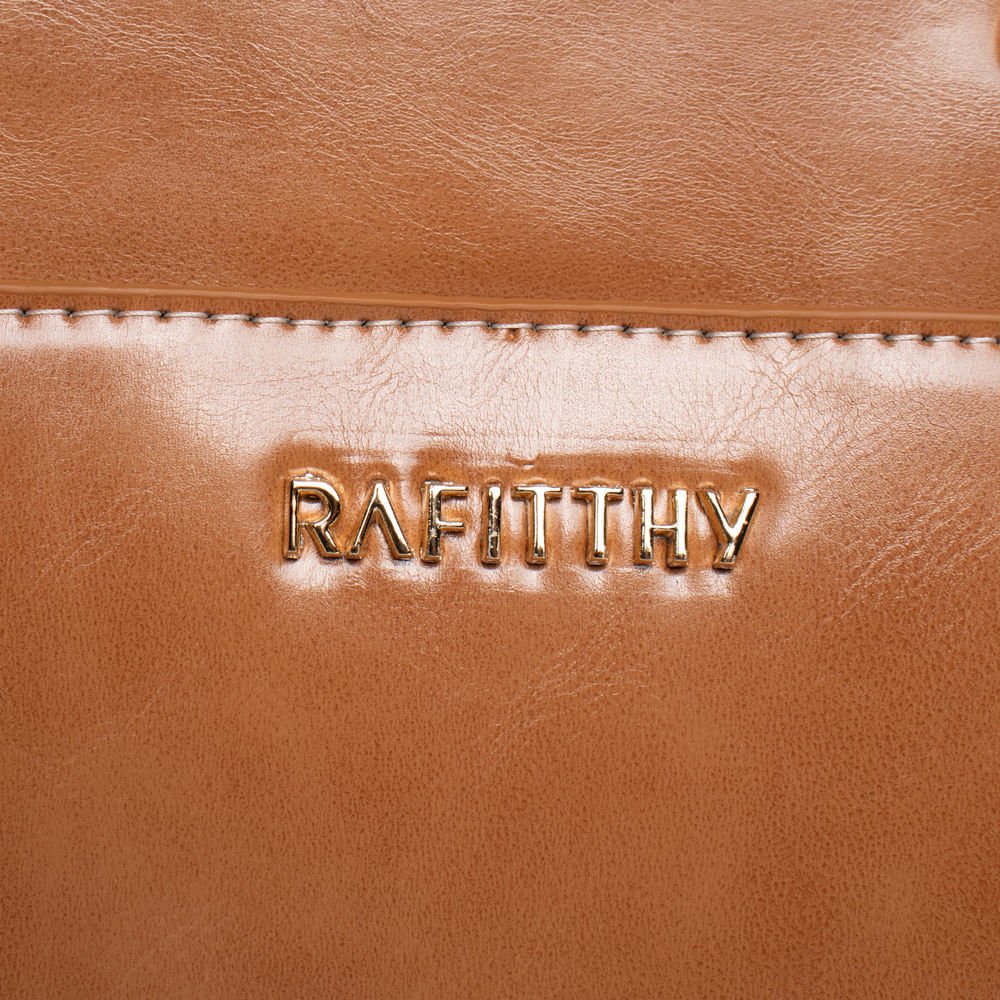 Bolsa Feminina Rafitthy Tote Média Verniz Caramelo Caramelo 7