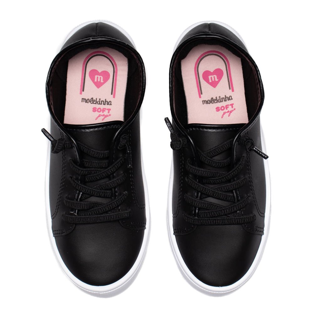 Tênis Infantil Molekinha Casual Napa Preto Preto 4