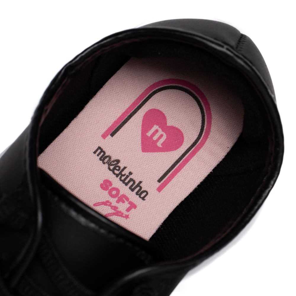 Tênis Infantil Molekinha Casual Napa Preto Preto 5
