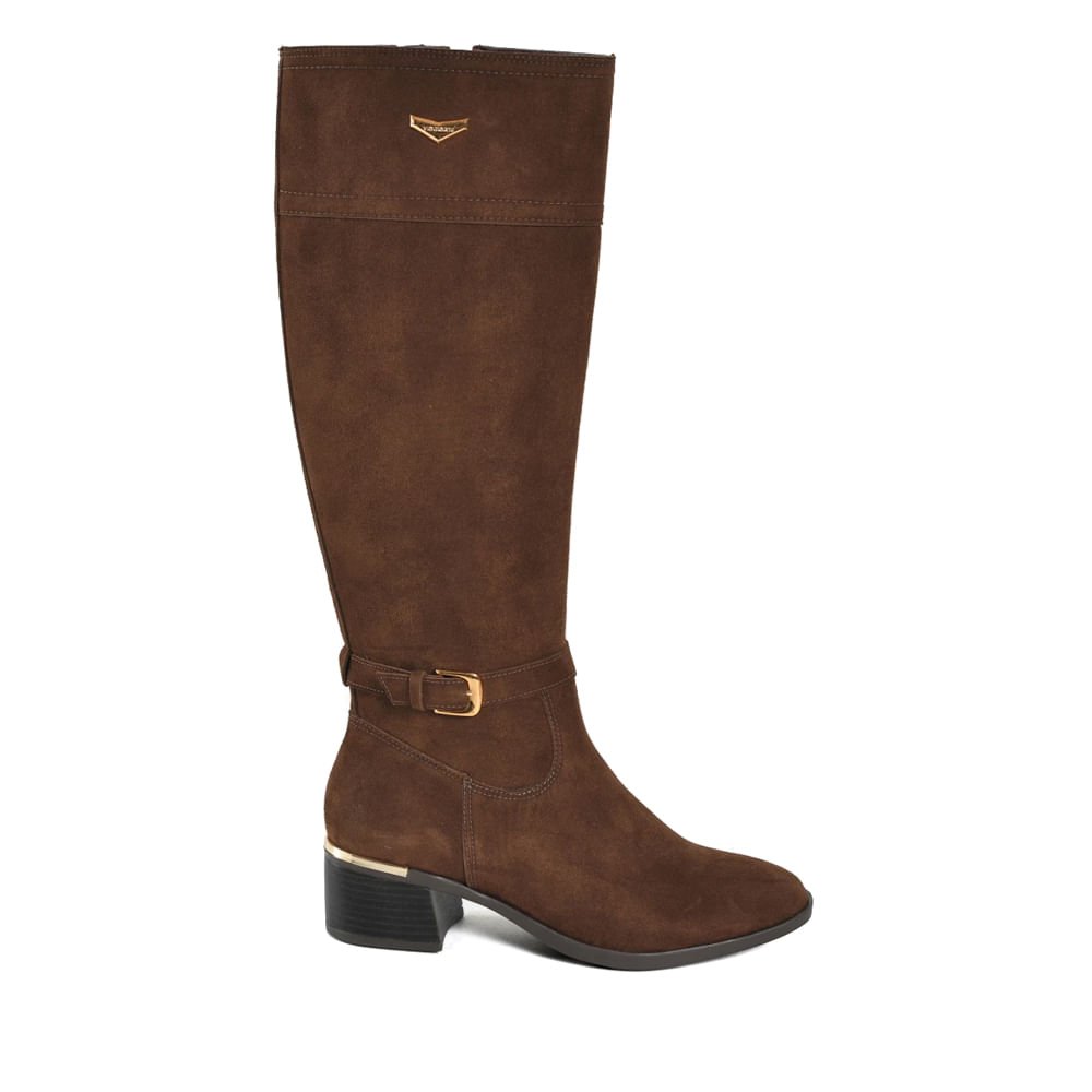 Bota Feminina Via Marte Montaria Cano Longo Marrom