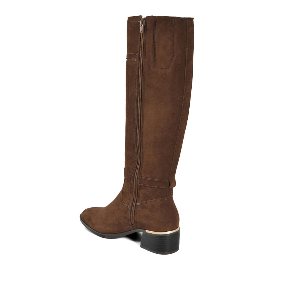 Bota Feminina Via Marte Montaria Cano Longo Marrom Marrom 2