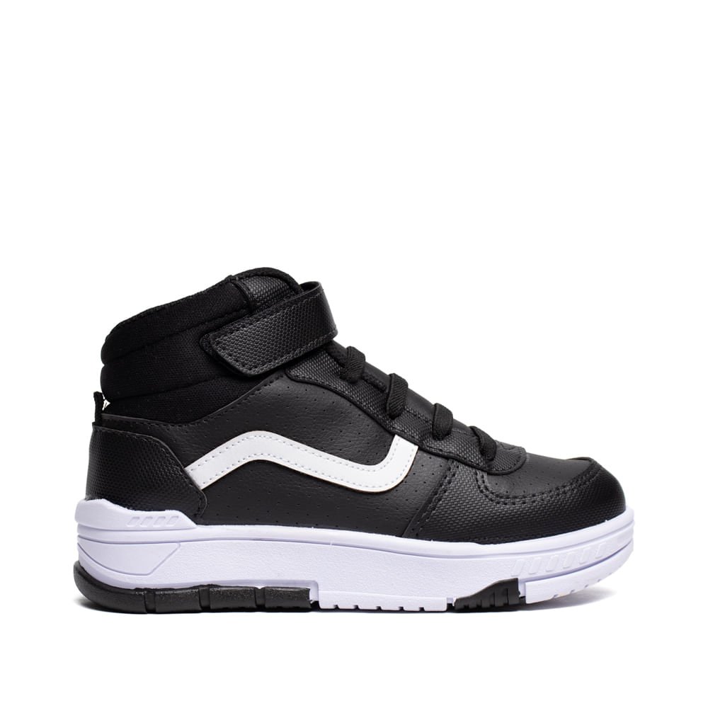 Tênis Infantil Brink Cano Alto Street Preto/Branco