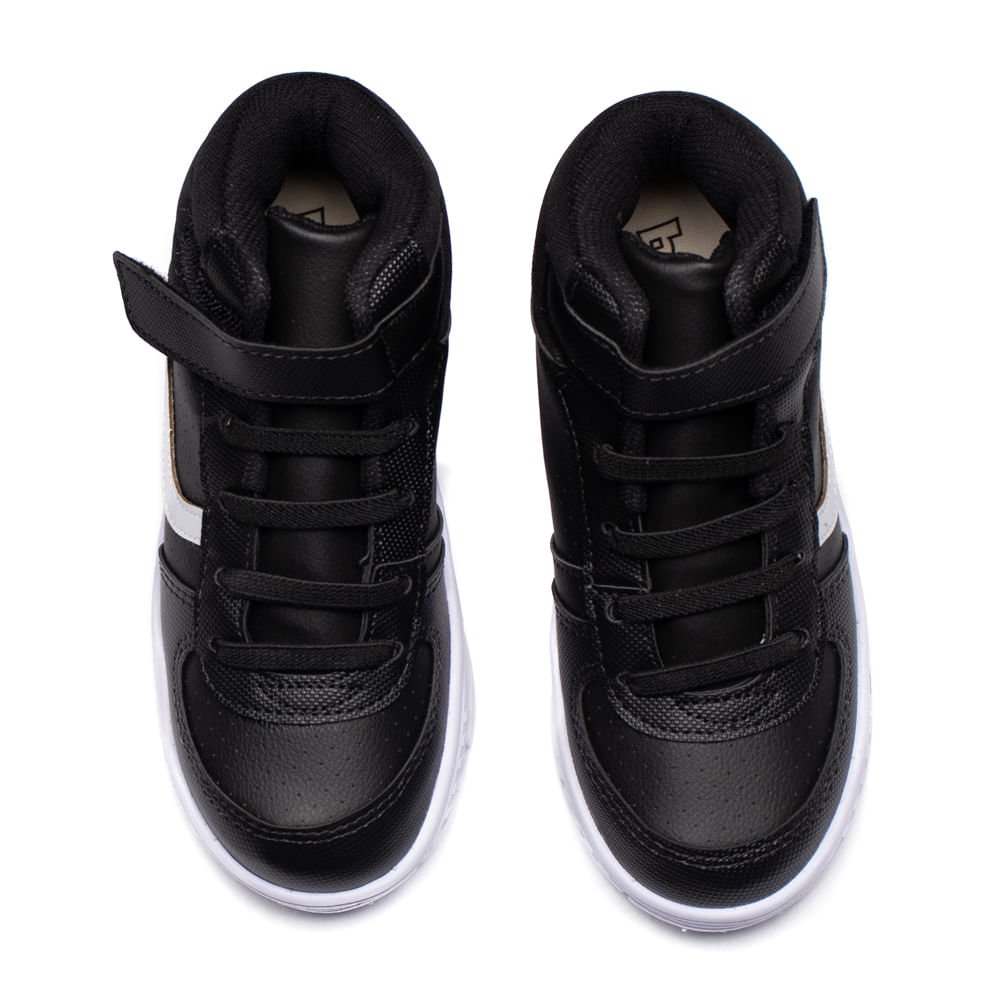 Tênis Infantil Brink Cano Alto Street Preto/Branco Preto 4