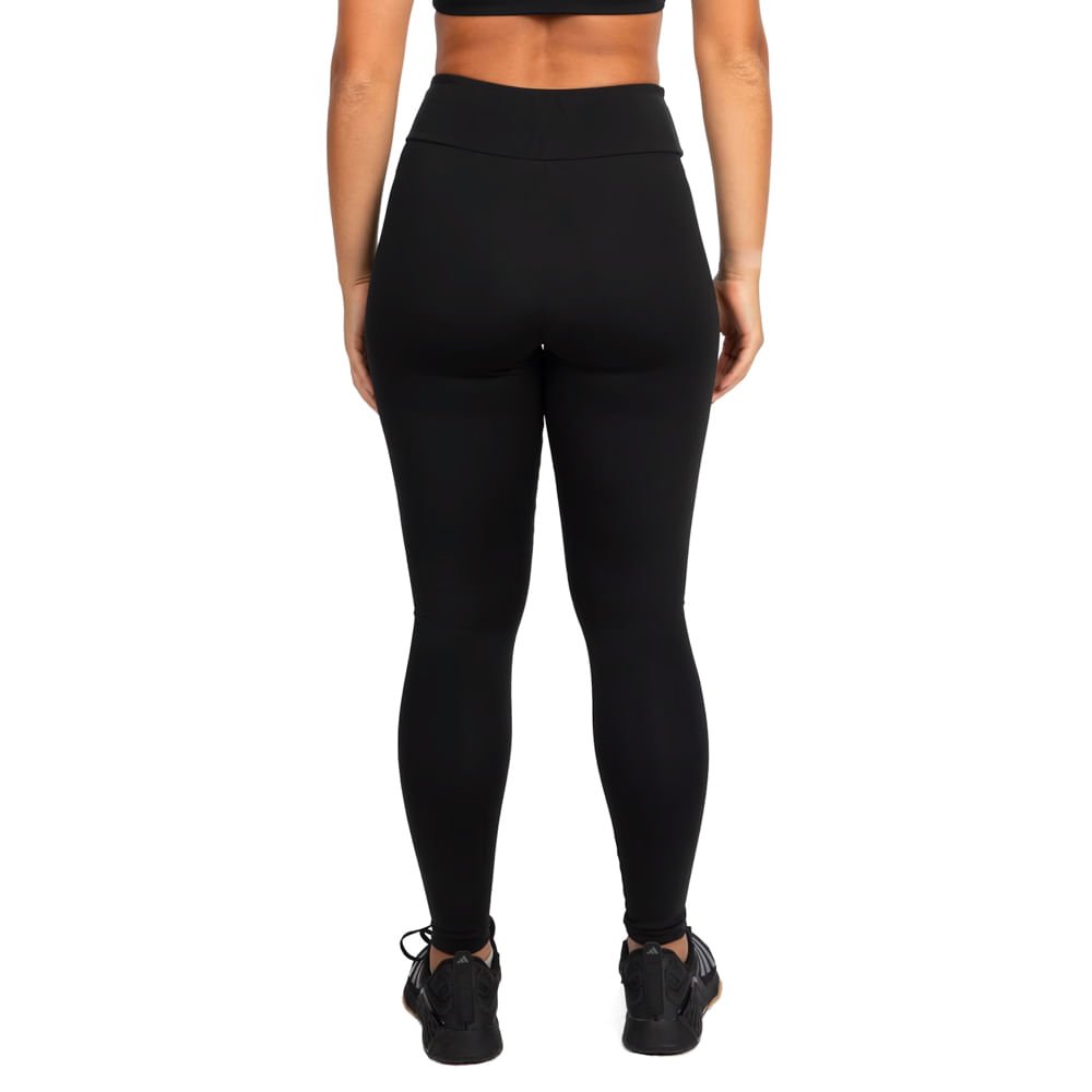 Legging Feminina Adidas Treino Poliamida Cintura Alta Preto Preto 2