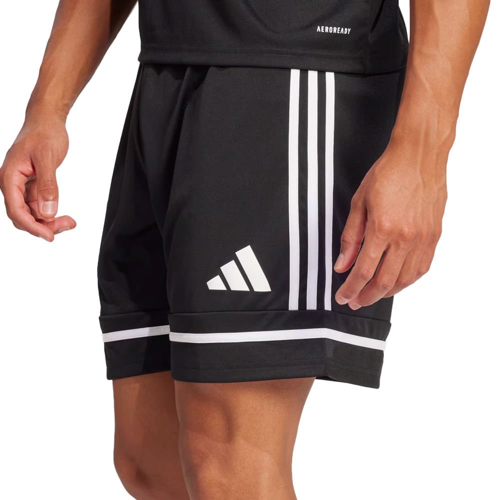 Short Masculino Adidas Esportivo AEROREADY Preto Preto 3