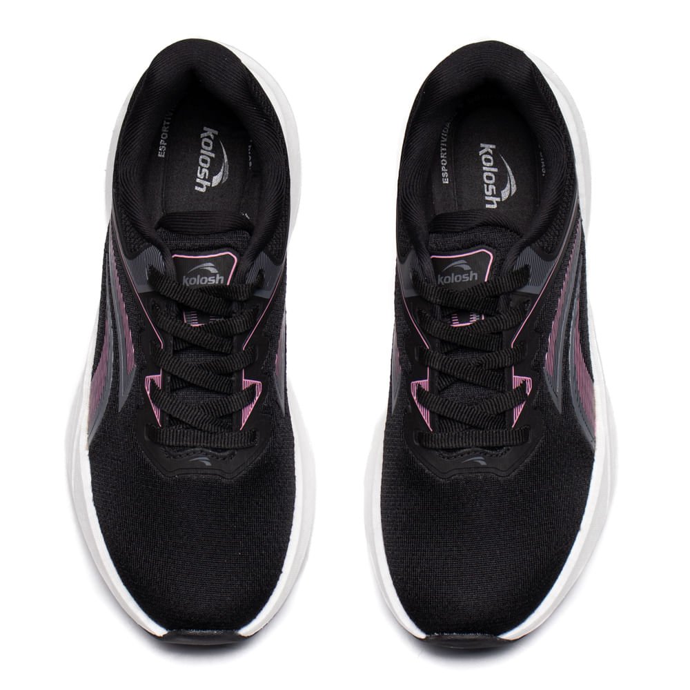 Tênis Feminino Kolosh Esportivo Corso Grafite Preto 4